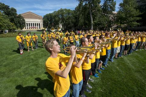 UMN marching band practice